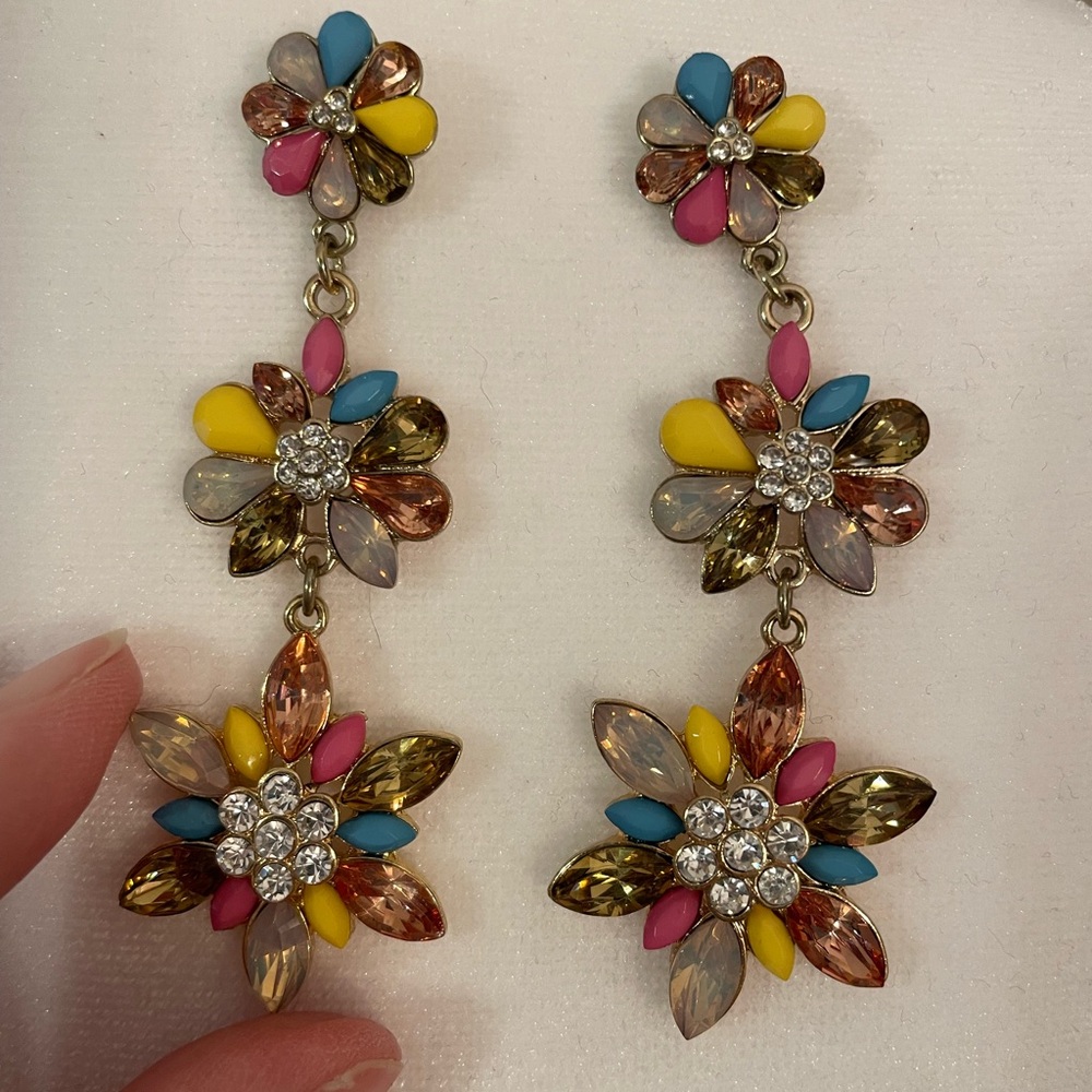 Multi-colored drop earrings
